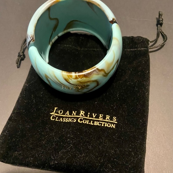 Joan Rivers Jewelry - Light Green/turquoise Cuff by Joan Rivers Collection Hinge Opening to fit all